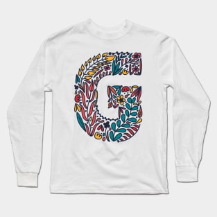 Tropical Letter G Long Sleeve T-Shirt